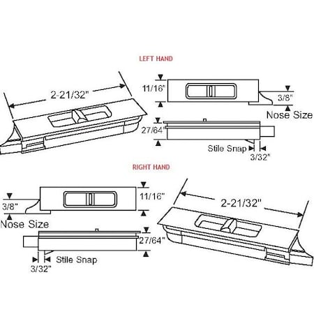 Strybuc Additional Snap-In Tilt Latch 900-19496WA